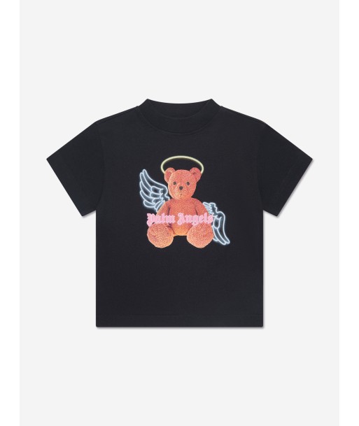 Palm Angels Girls Bear Angel T-Shirt in Black à prix réduit toute l'année