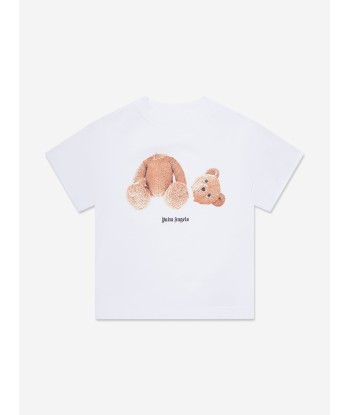 Palm Angels Kids Bear T-Shirt in White outlet