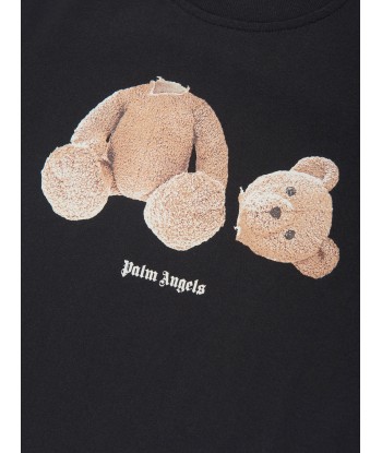 Palm Angels Kids Bear T-Shirt in Black de la marque