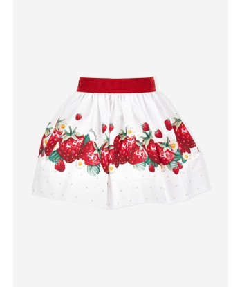 Monnalisa Girls Strawberry Skirt in White vous aussi creer 