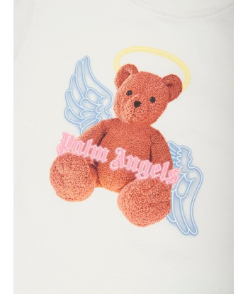 Palm Angels Girls Bear Angel T-Shirt in White sélection de produits