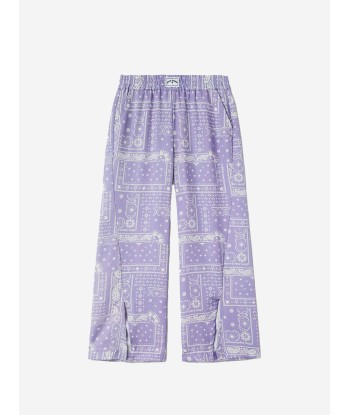 Palm Angels Girls Astro Paisley Trousers in Purple meilleur choix