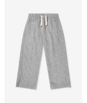 Palm Angels Girls Lurex Wide Leg Sweatpants in Grey Voir les baskets