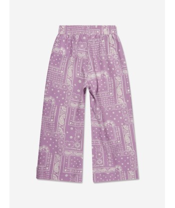 Palm Angels Girls Astro Paisley Trousers in Purple meilleur choix