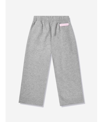 Palm Angels Girls Lurex Wide Leg Sweatpants in Grey Voir les baskets