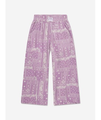 Palm Angels Girls Astro Paisley Trousers in Purple meilleur choix