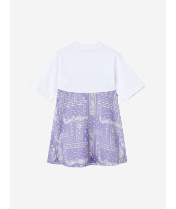 Palm Angels Girls Astro Paisley Dress in Purple pas cher