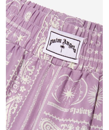 Palm Angels Girls Astro Paisley Trousers in Purple meilleur choix