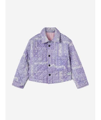 Palm Angels Girls Astro Paisley Overshirt in Purple 50-70% off 