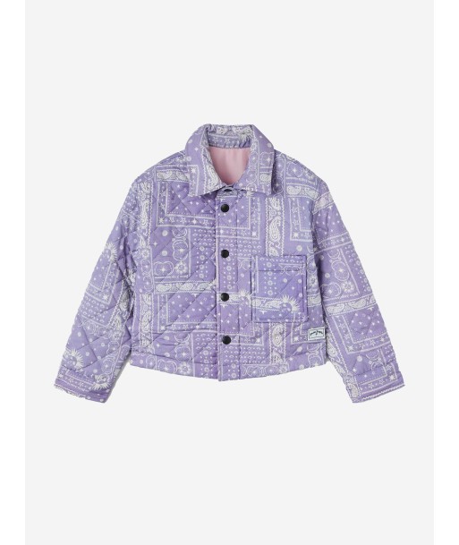 Palm Angels Girls Astro Paisley Overshirt in Purple 50-70% off 