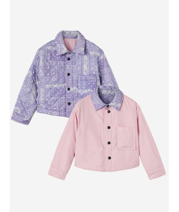 Palm Angels Girls Astro Paisley Overshirt in Purple 50-70% off 