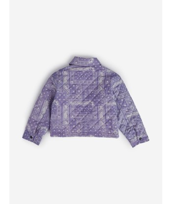 Palm Angels Girls Astro Paisley Overshirt in Purple 50-70% off 