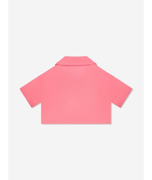 Palm Angels Girls Track Cropped Shirt in Pink plus qu'un jeu 