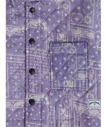 Palm Angels Girls Astro Paisley Overshirt in Purple 50-70% off 