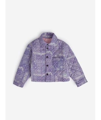 Palm Angels Girls Astro Paisley Overshirt in Purple 50-70% off 