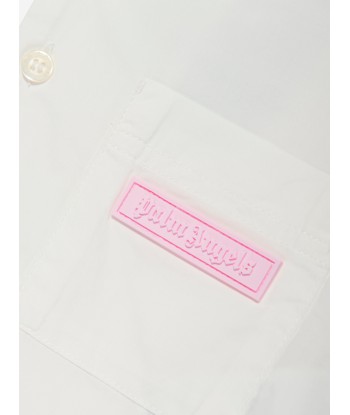 Palm Angels Girls Bear Angel Shirt in White en ligne des produits 