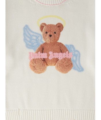 Palm Angels Girls Bear Angel Sweatshirt in White 2024