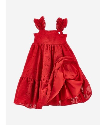 Monnalisa Girls Ruffled Sundress in Red ouvre sa boutique