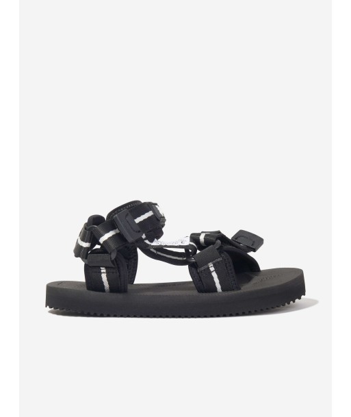 Palm Angels Kids PA X Suicoke Depa-2 Sandals in Black Véritable concentré