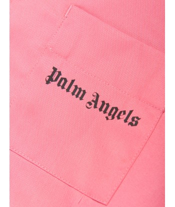 Palm Angels Girls Track Cropped Shirt in Pink plus qu'un jeu 