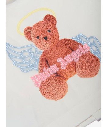 Palm Angels Girls Bear Angel Shirt in White en ligne des produits 