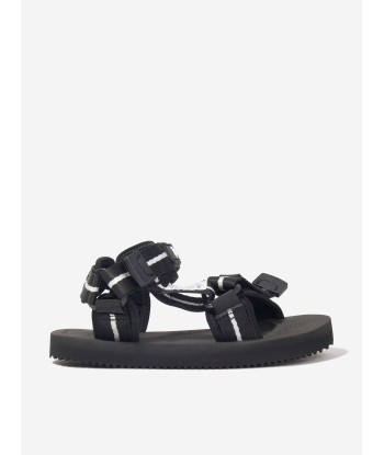 Palm Angels Kids PA X Suicoke Depa-2 Sandals in Black Véritable concentré