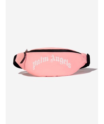 Palm Angels Girls Curved Logo Belt Bag in Pink (23cm) france