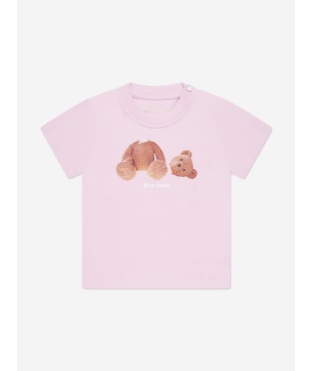 Palm Angels Baby Girls Bear T-Shirt in Purple Comparez et commandez 