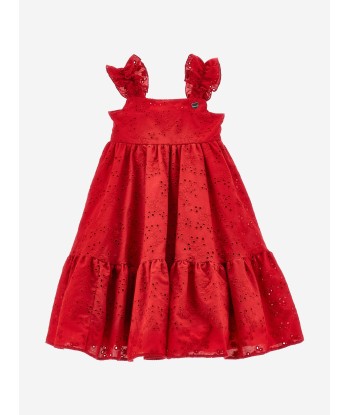 Monnalisa Girls Ruffled Sundress in Red ouvre sa boutique