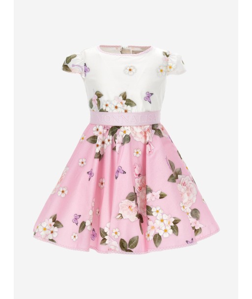 Monnalisa Girls Floral Bouquet Dress in Pink livraison et retour toujours gratuits