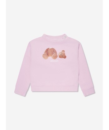 Palm Angels Baby Girls Bear Sweatshirt in Purple de technologie