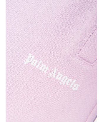 Palm Angels Baby Girls Curved Logo Joggers in Purple meilleur choix