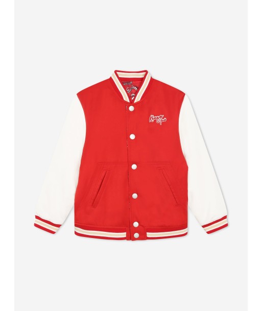 KENZO Kids Chinese New Year Reversible Varsity Jacket in Red de technologie