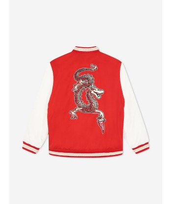 KENZO Kids Chinese New Year Reversible Varsity Jacket in Red de technologie