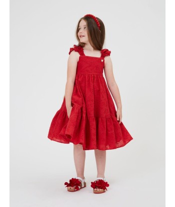 Monnalisa Girls Ruffled Sundress in Red ouvre sa boutique