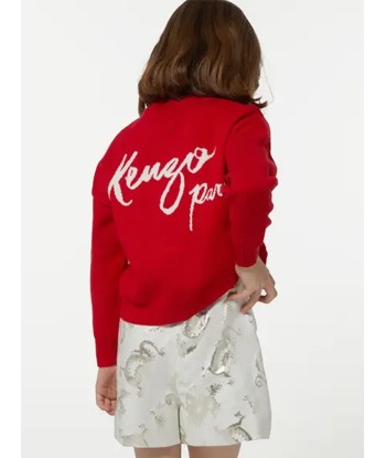 KENZO Girls Knitted Dragon Jumper in Red la colonne vertébrale