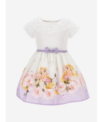 Monnalisa Girls Floral Princess Dress in Purple 50-70% off 