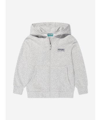 KENZO Boys Logo Zip Up Top in Grey online