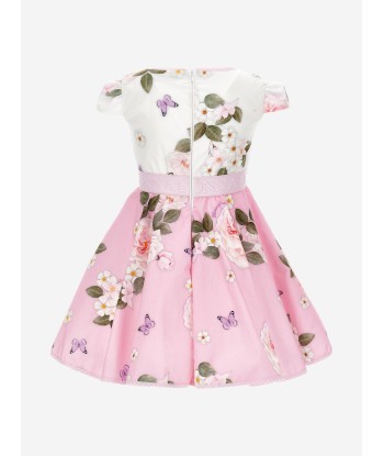 Monnalisa Girls Floral Bouquet Dress in Pink livraison et retour toujours gratuits