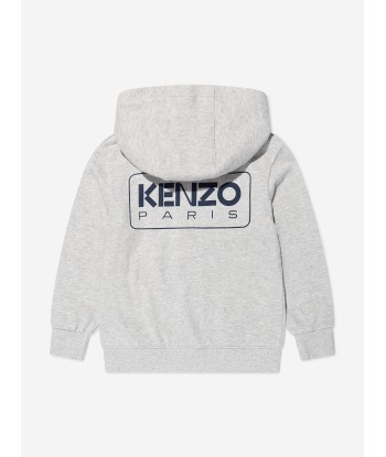 KENZO Boys Logo Zip Up Top in Grey online