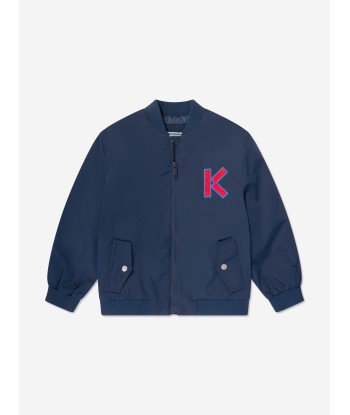 KENZO Kids Logo Zip Up Jacket in Navy Venez découvrir notre 