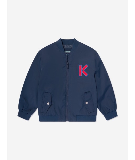 KENZO Kids Logo Zip Up Jacket in Navy Venez découvrir notre 