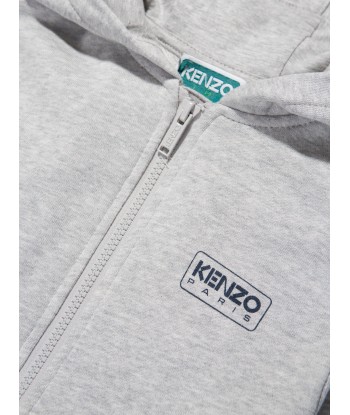 KENZO Boys Logo Zip Up Top in Grey online