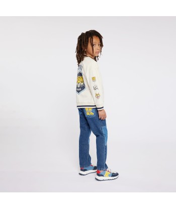 KENZO Boys Varsity Cardigan in Ivory Toutes les collections ici