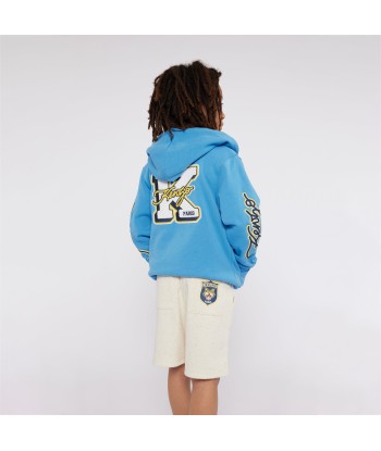 KENZO Boys Embroidered Zip Up Top in Blue de pas cher