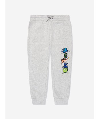 KENZO Boys Logo Joggers in Grey Venez acheter