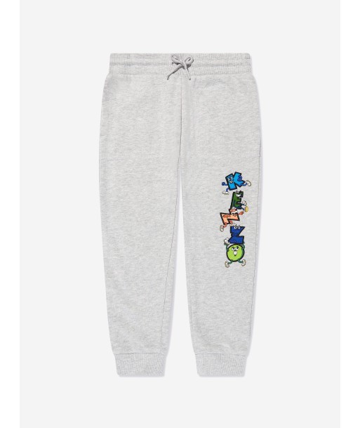 KENZO Boys Logo Joggers in Grey Venez acheter