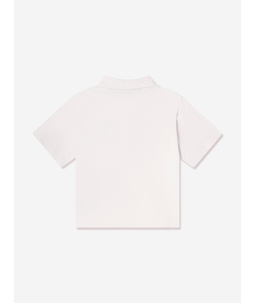 KENZO Boys Logo Polo Shirt in Ivory de pas cher