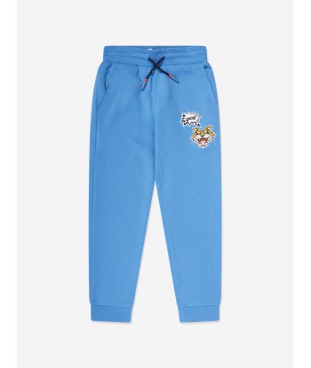 KENZO Boys Tiger Logo Joggers in Blue solde