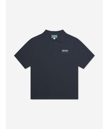 KENZO Boys Logo Polo Shirt in Navy en ligne des produits 